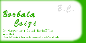 borbala csizi business card